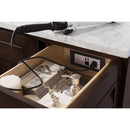 James Martin Portland 48" Single Vanity Burnished Mahogany with 3 cm Carrara Marble Top 620-V48-BNM-3CAR