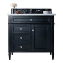 James Martin Brittany 36" Black Onyx Single Vanity with 3 cm Carrara Marble Top 650-V36-BKO-3CAR