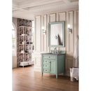 James Martin Brittany 30" Single Vanity Sage Green with 3 cm Gray Expo Quartz Top 650-V30-SGR-3GEX