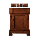 James Martin Brookfield 26" Warm Cherry Single Vanity with 3 cm Classic White Quartz Top 147-114-V26-WCH-3CLW