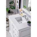 James Martin De Soto 36" Single Vanity Bright White with 3 cm Classic White Quartz Top 825-V36-BW-3CLW