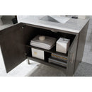 James Martin Metropolitan 36" Silver Oak Single Vanity with 3 cm Arctic Fall Solid Surface Top 850-V36-SOK-3AF