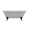 Cambridge Plumbing Acrylic Double Ended Clawfoot Bathtub 60"x30", 7" Drillings BRZ Feet