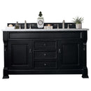 James Martin Brookfield 60" Antique Black Double Vanity with 3 cm Carrara Marble Top 147-114-5631-3CAR