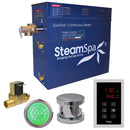 SteamSpa Indulgence 7.5 KW QuickStart Acu-Steam Bath Generator Package with Built-in Auto Drain in Polished Chrome