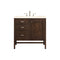 James Martin Addison 36" Single Vanity Cabinet Mid Century Acacia with 3 cm Eternal Marfil Quartz Top E444-V36-MCA-3EMR