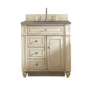 James Martin Bristol 30" Single Vanity Vintage Vanilla with 3 cm Grey Expo Quartz Top 157-V30-VV-3GEX