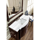 James Martin Brittany 46" Single Vanity Burnished Mahogany with 3 cm Arctic Fall Solid Surface Top 650-V46R-BNM-AF