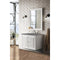 James Martin Athens 30" Single Vanity Cabinet Glossy White with 3 cm Gray Expo Quartz Top E645-V30-GW-3GEX