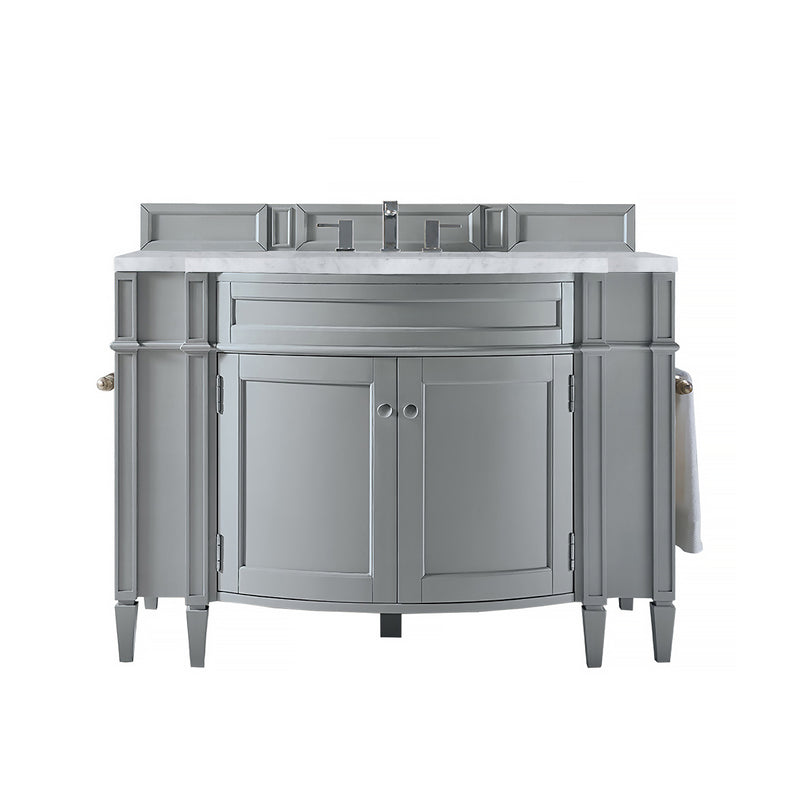 James Martin Brittany 46" Single Vanity Urban Gray with 3 cm Carrara Marble Top 650-V46R-UGR-CAR