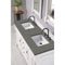 James Martin Brookfield 60" Bright White Double Vanity with 3 cm Gray Expo Quartz Top 147-V60D-BW-3GEX