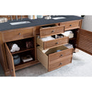 James Martin Savannah 72" Double Vanity Cabinet Driftwood with 3 cm Charcoal Soapstone Quartz Top 238-104-5711-3CSP