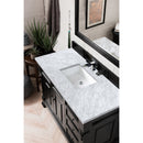 James Martin Brookfield 48" Antique Black Single Vanity with 3 cm Carrara Marble Top 147-114-5236-3CAR