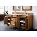 James Martin Bristol 72" Double Vanity Saddle Brown with 3 cm Eternal Serena Quartz Top 157-V72-SBR-3ESR