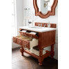 James Martin Castilian 36" Single Vanity Cabinet Aged Cognac with 3 cm Classic White Quartz Top 160-V36-ACG-3CLW