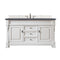 James Martin Brookfield 60" Bright White Single Vanity with 3 cm Charcoal Soapstone Quartz Top 147-V60S-BW-3CSP