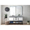 James Martin Columbia 59" Double Vanity Glossy White Matte Black with Dusk Gray Glossy Composite Top 388-V59D-GW-MB-DGG