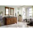 James Martin Brookfield 60" Country Oak Double Vanity with 3 cm Cala Blue Quartz Top 147-114-5671-3CBL