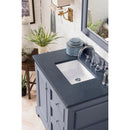 James Martin De Soto 36" Single Vanity Silver Gray with 3 cm Charcoal Soapstone Quartz Top 825-V36-SL-3CSP