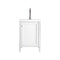 James Martin Britannia 24" Single Vanity Cabinet Glossy White with White Glossy Resin Countertop E652-V24-GW-WG