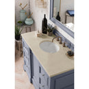 James Martin De Soto 48" Single Vanity Silver Gray with 3 cm Galala Beige Top 825-V48-SL-3OGLB