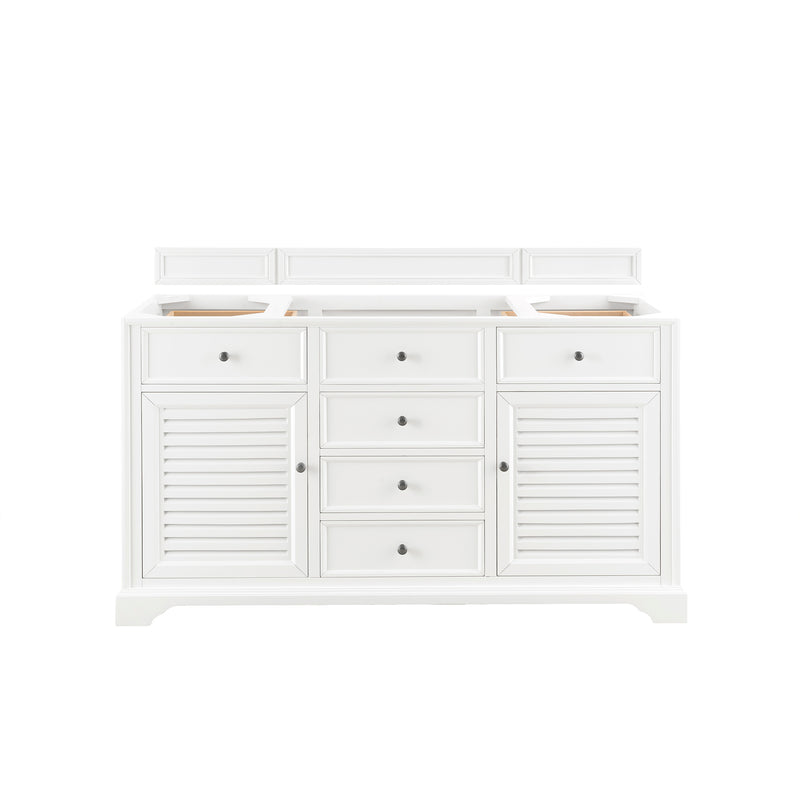 James Martin Savannah 60" Single Vanity Cabinet Bright White 238-104-V60S-BW