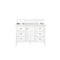 James Martin Palisades 48" Single Vanity Bright White with 3 cm Galala Beige Top 527-V48-BW-3OGLB