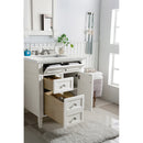 James Martin Brittany 30" Single Vanity Bright White with 3 cm Eternal Jasmine Pearl Quartz Top 650-V30-BW-3EJP