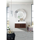 James Martin Mercer Island 36" Single Vanity Coffee Oak Matte Black with Glossy White Composite Top 389-V36-CFO-MB-GW