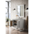 James Martin Athens 30" Single Vanity Cabinet Glossy White with 3 cm Eternal Serena Top E645-V30-GW-3ESR