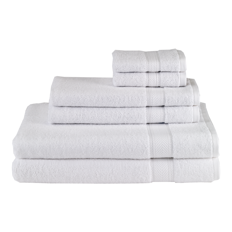 Avanti Towels 6 Piece White Solid Towel Set Avanti Splendor 6 Piece Towel Set 060756 WHT