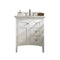 James Martin Palisades 30" Single Vanity Bright White with 3 cm Classic White Quartz Top 527-V30-BW-3CLW