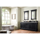 James Martin Brookfield 72" Antique Black Double Vanity with 3 cm Arctic Fall Solid Surface Top 147-114-5731-3AF