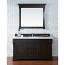 James Martin Brookfield 60" Burnished Mahogany Single Vanity with 3 cm Classic White Quartz Top 147-114-5361-3CLW