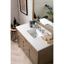 James Martin Chicago 48" Single Vanity Whitewashed Walnut with 3 cm Classic White Quartz Top 305-V48-WWW-3CLW