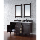 James Martin Brittany 60" Burnished Mahogany Double Vanity with 3 cm Classic White Quartz Top 650-V60D-BNM-3CLW