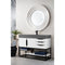 James Martin Columbia 48" Single Vanity Glossy White Matte Black with Dusk Gray Glossy Composite Top 388-V48-GW-MB-DGG