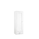 James Martin Addison 12" Depth Petite Tower Hutch - Left Glossy White E444-H12L-GW