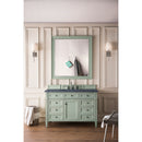 James Martin Brittany 48" Sage Green Single Vanity with 3 cm Charcoal Soapstone Quartz Top 650-V48-SGR-3CSP