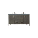 James Martin Metropolitan 60" Double Vanity Silver Oak with 3 cm Cala Blue Quartz Top 850-V60D-SOK-3CBL