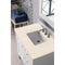 James Martin Palisades 36" Single Vanity Bright White with 3 cm Eternal Serena Quartz Top 527-V36-BW-3ESR