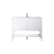 James Martin Milan 47.3" Single Vanity Cabinet Glossy White Glossy White with Glossy White Composite Top 801V47.3GWGWGW