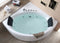 ALFI EAGO 5' Rounded Modern Double Seat Corner Whirlpool Bath Tub with Fixtures AM200