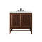 James Martin Athens 36" Single Vanity Cabinet Mid Century Acacia with 3 cm Ethereal Noctis Top E645-V36-MCA-3ENC