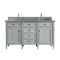 James Martin Brittany 60" Urban Gray Double Vanity with 3 cm Grey Expo Quartz Top 650-V60D-UGR-3GEX