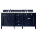 James Martin Brittany 72" Victory Blue Double Vanity with 3 cm Eternal Serena Quartz Top 650-V72-VBL-3ESR