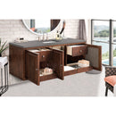 James Martin Athens 60" Single Vanity Cabinet Mid Century Acacia with 3 cm Gray Expo Quartz Top E645-V60S-MCA-3GEX