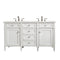 James Martin Brittany 60" Bright White Double Vanity with 3 cm Eternal Serena Quartz Top 650-V60D-BW-3ESR