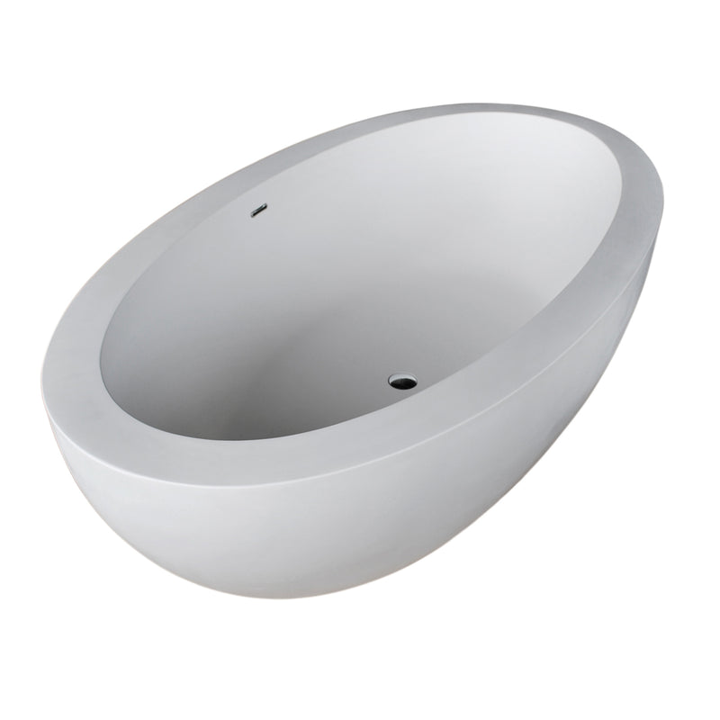 Atlantis Whirlpools Cabarita 42" x 75" Artificial Stone Freestanding Bathtub