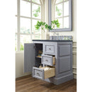 James Martin De Soto 30" Single Vanity Silver Gray with 3 cm Charcoal Soapstone Quartz Top 825-V30-SL-3CSP